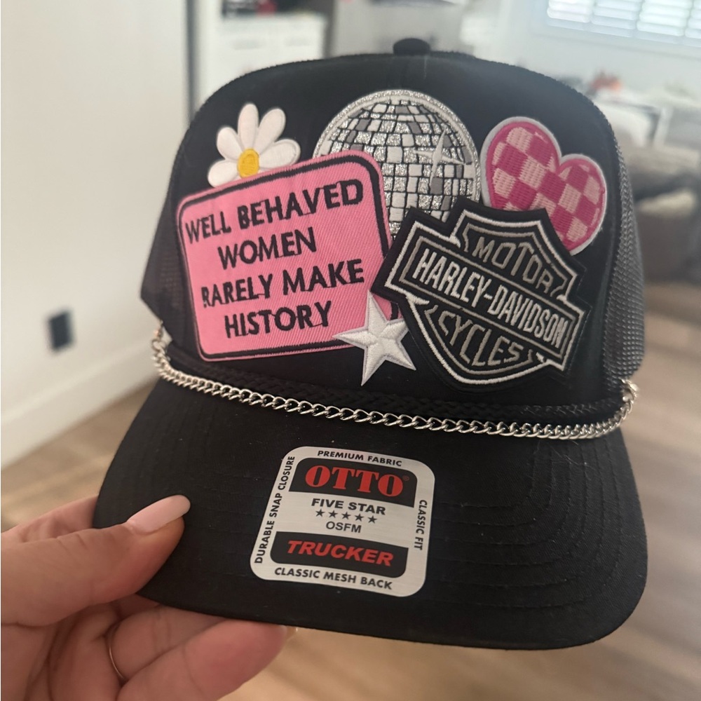 Harley Davidson custom trucker hat